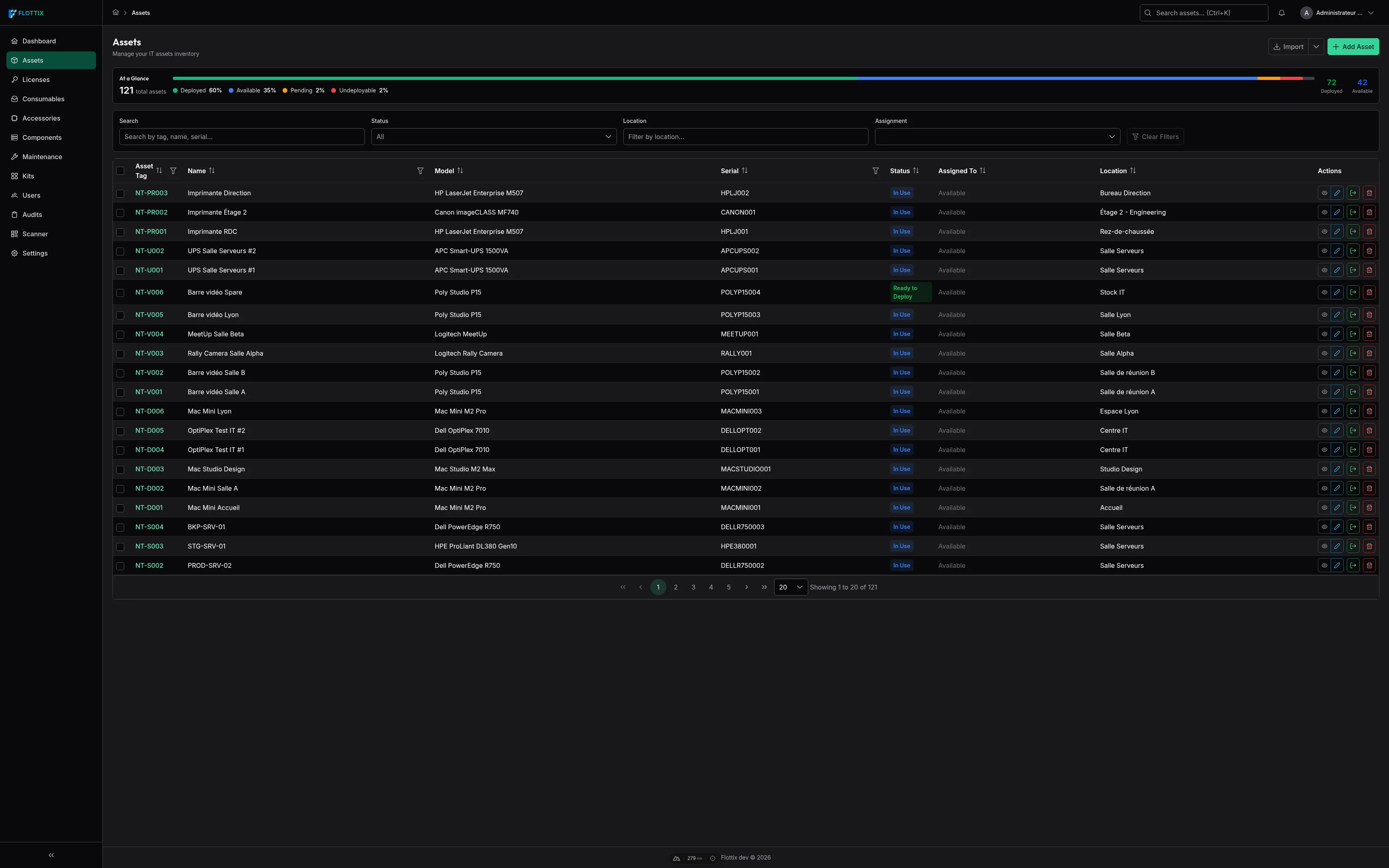 Flottix interface showing the new Dark Mode theme.